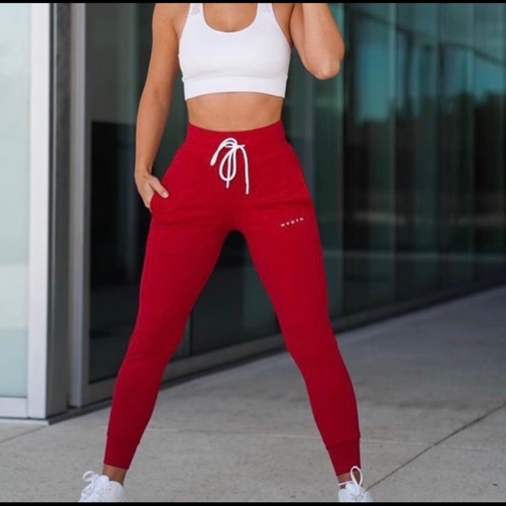 NVGTN! Red joggers